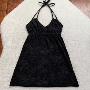 FOX Black Mini Halter Tie Dress